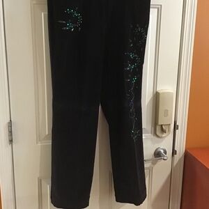 Embellished black jeans